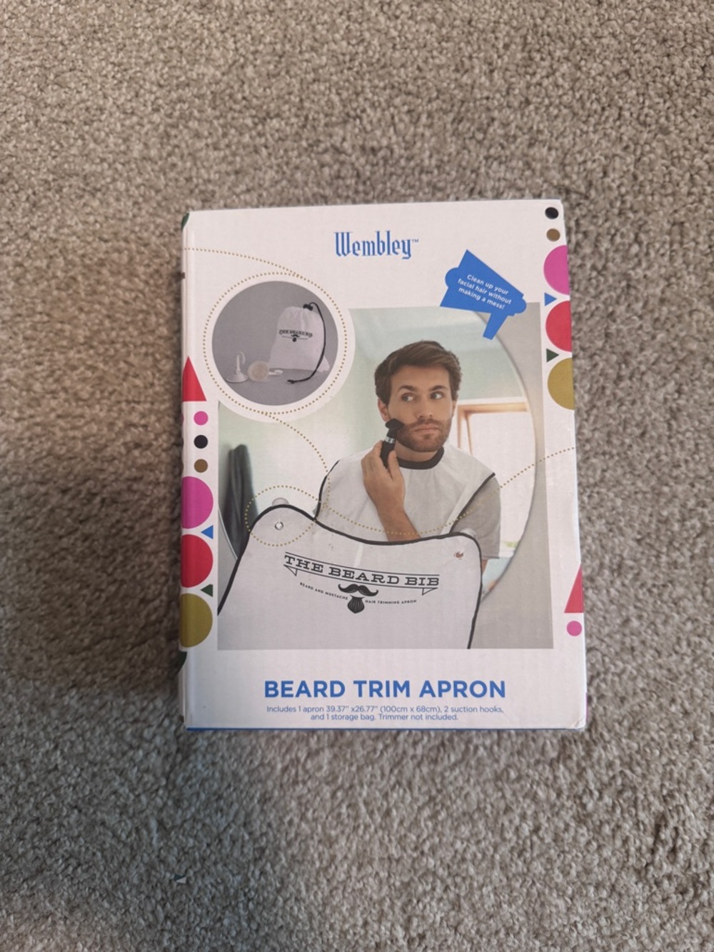 Wembley White Beard Trim Apron Grooming Bib